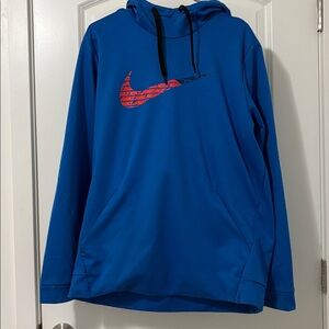 Nike Royal Blue Hoodie with Red Swoosh